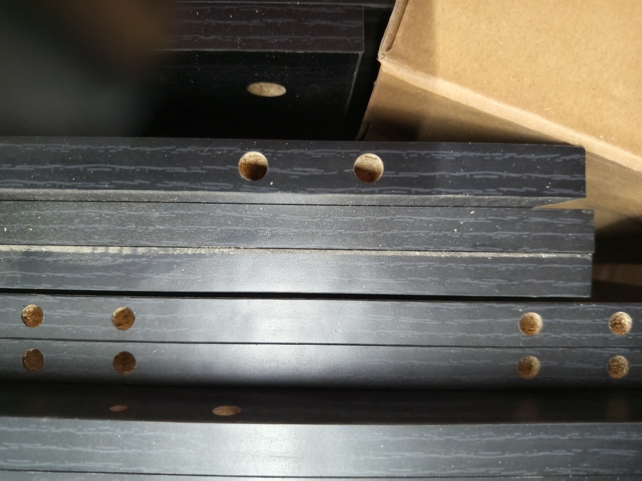 vidaXL Hoofdbord Zwart Eiken Bewerkt hout