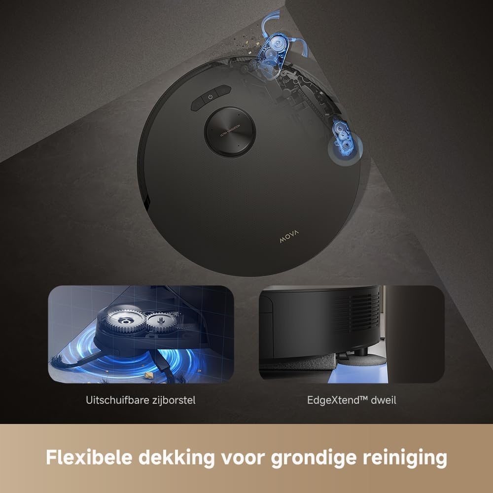 MOVA Z50 Ultra robotstofzuiger en -dweil, zwart
