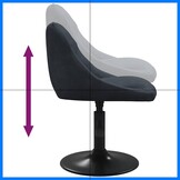 vidaXL Barkruk fluweel donkergrijs