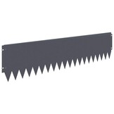 vidaXL Gazonrand 10 st 103 x 25 cm Steel Antraciet
