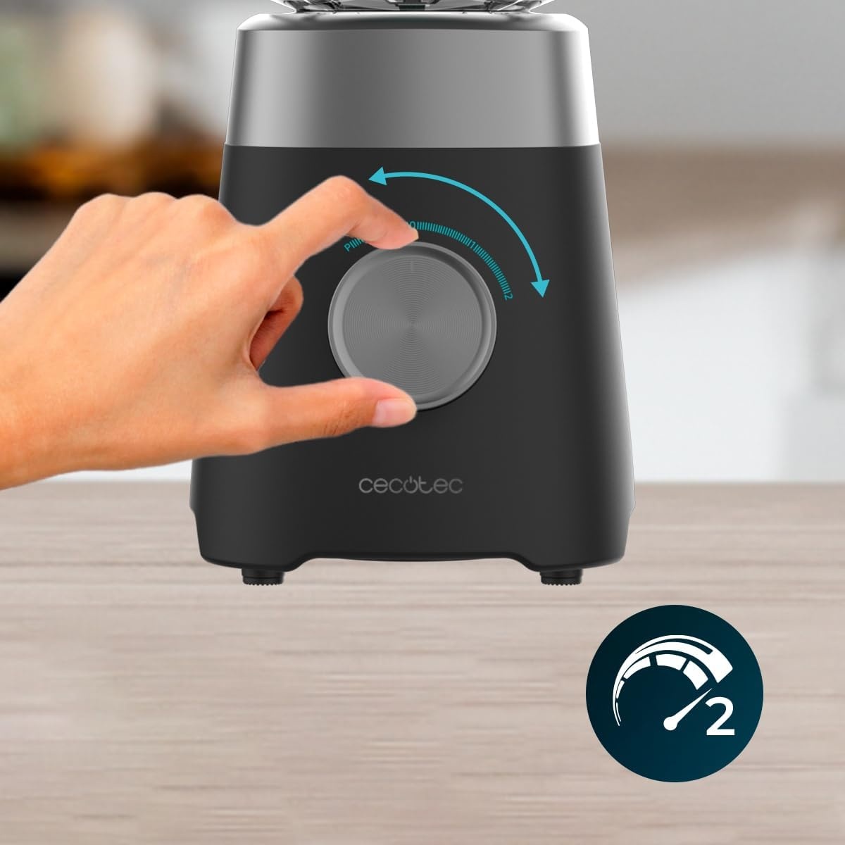 Cecotec Power Black Titanium 1300W Blender - 1.5 Liter - Wit
