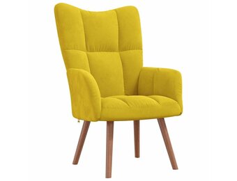 vidaXL Relaxstoel fluweel mosterdgeel