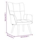 vidaXL Relaxstoel fluweel mosterdgeel