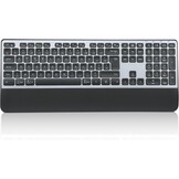 Toetsenbord K9100 Oplaadbaar | Draadloos Bluetooth voor meerdere apparaten PC laptop desktop | 3 niveaus achtergrondverlichting met polssteun (azerty)