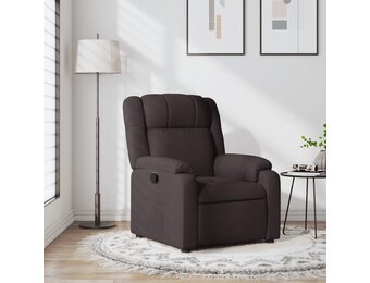 vidaXL Fauteuil verstelbaar stof donkerbruin