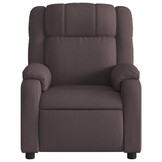 vidaXL Fauteuil verstelbaar stof donkerbruin