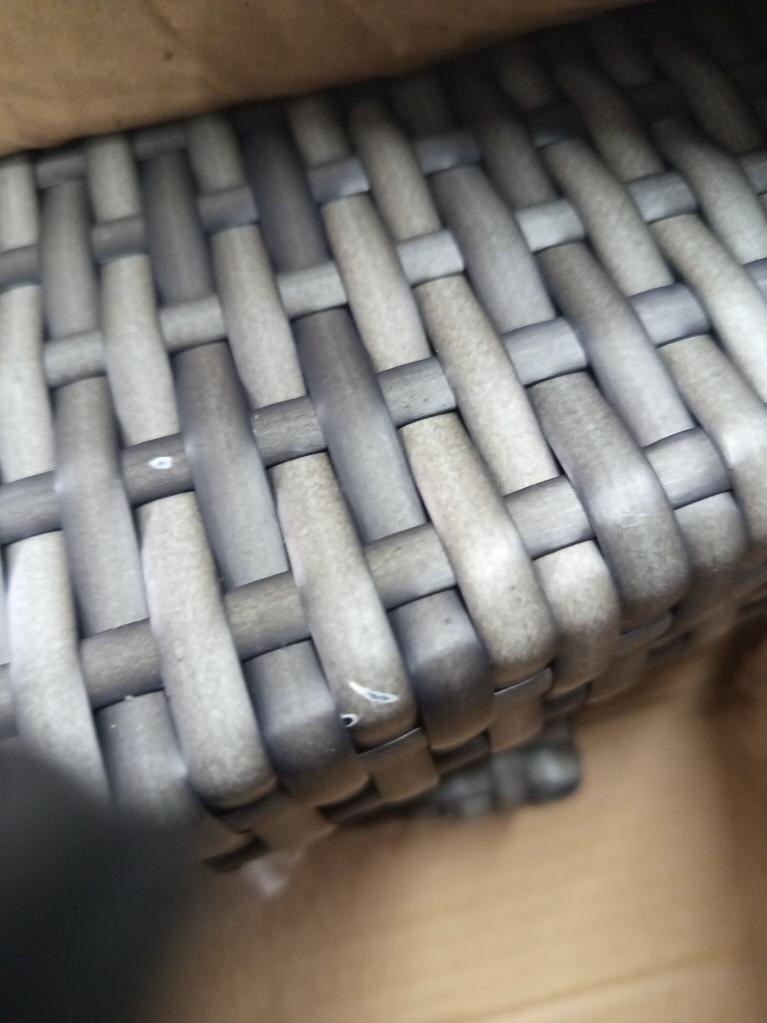 vidaXL Verstelbare tuinstoel met bijzettafel poly rattan grijs