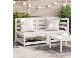 VidaXL Tuinbank Grenenhout Wit - 34% Korting