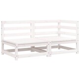 vidaXL Tuinbank 2-zits massief grenenhout wit