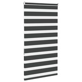 vidaXL Zebra rolgordijn 75x150 cm stofbreedte 70,9 cm zwart