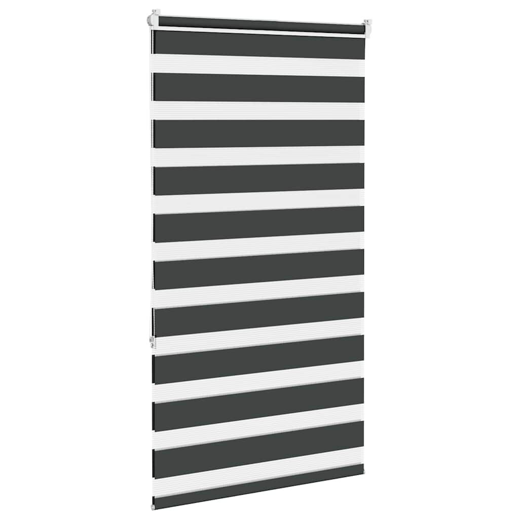 vidaXL Zebra rolgordijn 75x150 cm stofbreedte 70,9 cm zwart