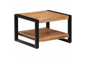 Salontafel Massief Acaciahout 60x60x40 cm - 34% Korting