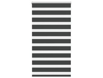 vidaXL Zebra rolgordijn 75x150 cm stofbreedte 70,9 cm zwart