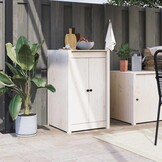 vidaXL Kastdeurtjes voor buitenkeuken MEPPEL 50x9x82 cm grenenhout wit