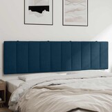 vidaXL Hoofdbordkussen "Hanko" 180 cm fluweel blauw