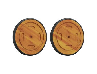 vidaXL Massief Acaciahouten Wielen voor Loungers - Bruin (2 stuks)
