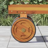 vidaXL Massief Acaciahouten Wielen voor Loungers - Bruin (2 stuks)