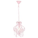 Roze Plafondlamp met Kralen - 33% Korting