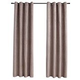 Verduisterende Gordijnen met Ringen 2 stuks 140x225 cm Taupe - 33% Korting
