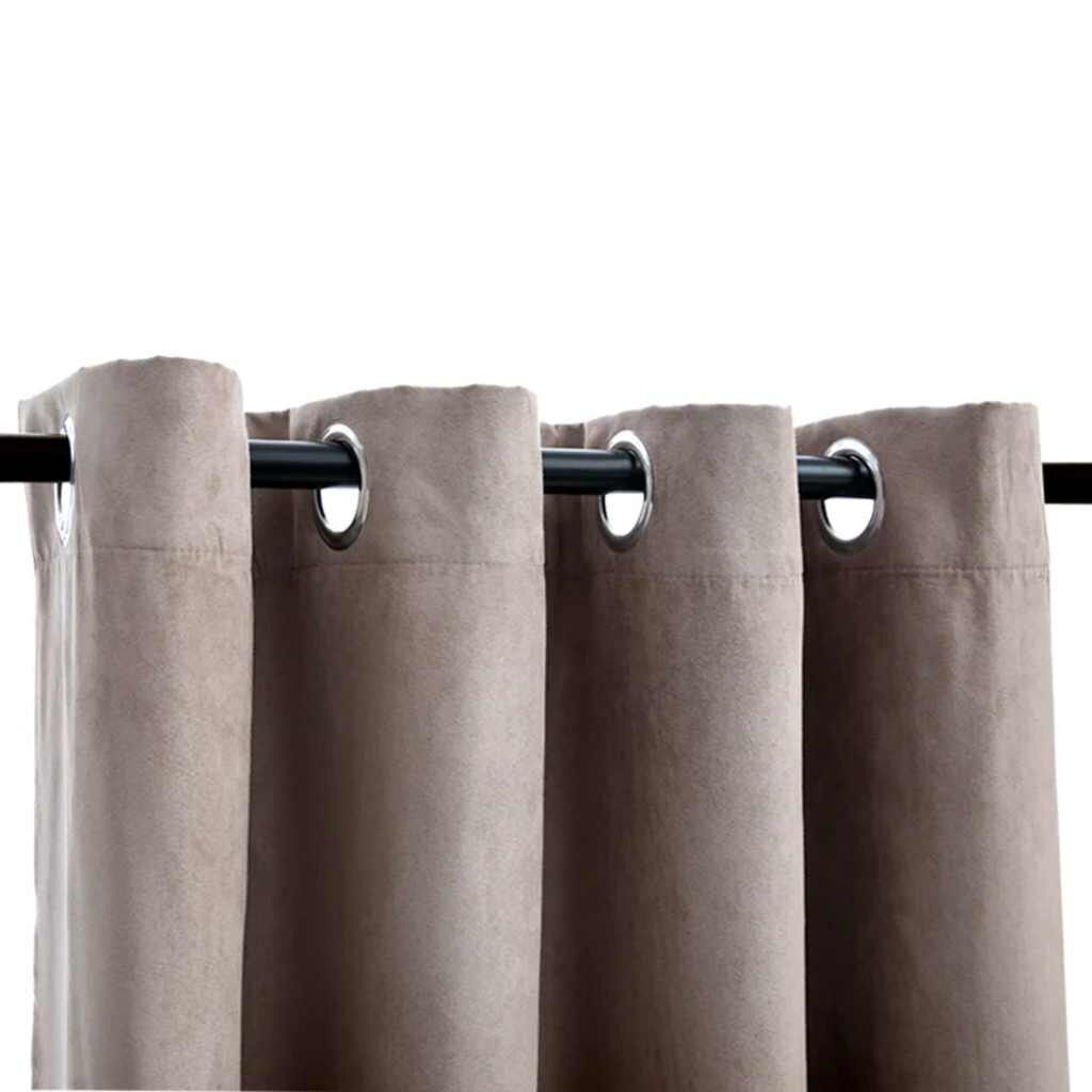 Verduisterende Gordijnen met Ringen 2 stuks 140x225 cm Taupe - 33% Korting
