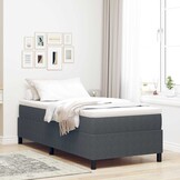 vidaXL Platform bedframe Donkergrijs 80 x 200 cm Katoen Stof