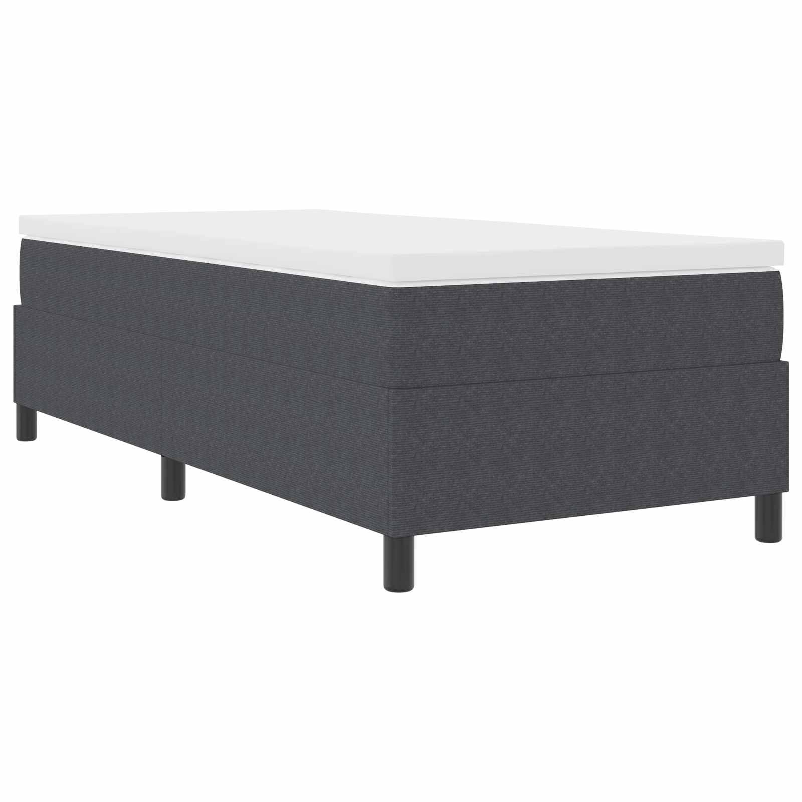 vidaXL Platform bedframe Donkergrijs 80 x 200 cm Katoen Stof