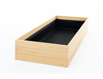 Moestuinbak van Hout - 240x80x27 cm - Inclusief Gronddoek - 38% Korting