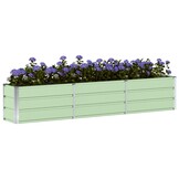 Plantenbak Staal Groen 240x40x45 cm - 33% Korting!