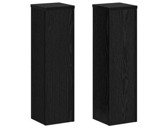 vidaXL Plantenstandaard 2 stuks Zwart eiken - 28% korting!