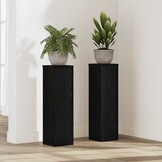 vidaXL Plantenstandaard 2 stuks Zwart eiken - 28% korting!