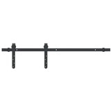 VidaXL Ophangset Schuifdeur 91 cm Zwart Koolstofstaal - 32% Korting