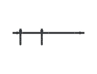 VidaXL Ophangset Schuifdeur 91 cm Zwart Koolstofstaal - 32% Korting