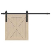 VidaXL Ophangset Schuifdeur 91 cm Zwart Koolstofstaal - 32% Korting