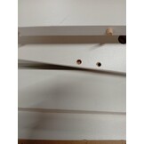 Smalle badkamerkast met wielen, bewerkt hout, wit - 57% korting
