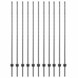 Hekpalen Grijs Gepoedercoat Staal (11 stuks) - 54% Korting!