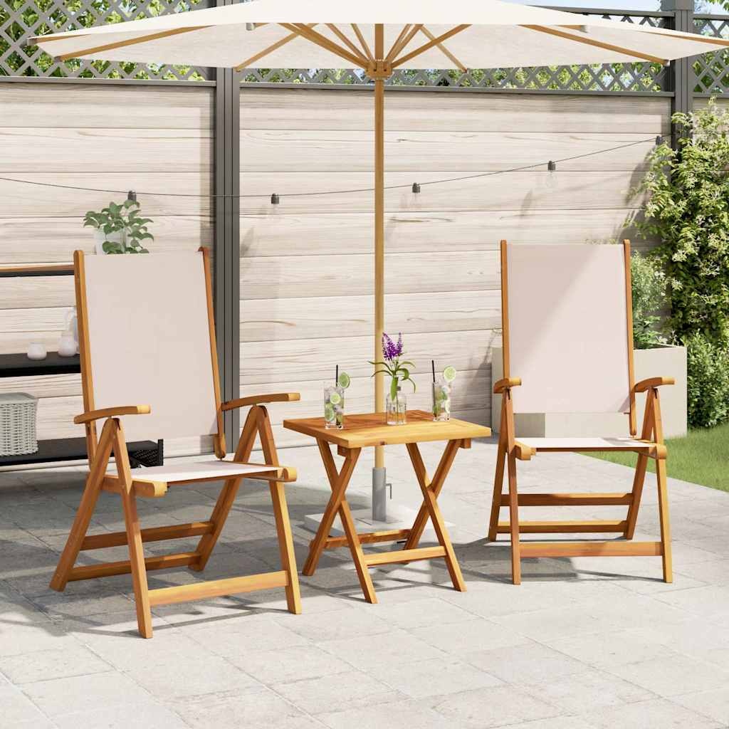 Opklapbare stoelen 2-pack Acaciahout & Textilene, 34% Korting