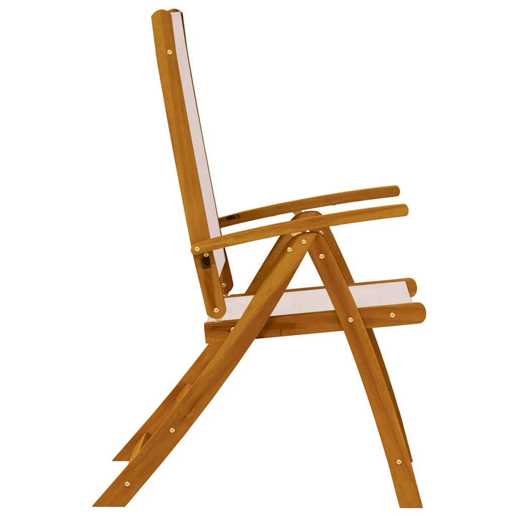 Opklapbare stoelen 2-pack Acaciahout & Textilene, 34% Korting