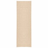 VidaXL Vloerkleed ZIZUR Beige Jute-look Binnen/Buiten 80x250 cm