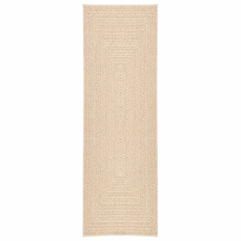 VidaXL Vloerkleed ZIZUR Beige Jute-look Binnen/Buiten 80x250 cm