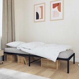 vidaXL Bedframe Metaal Zwart 90x190 cm - 34% Korting