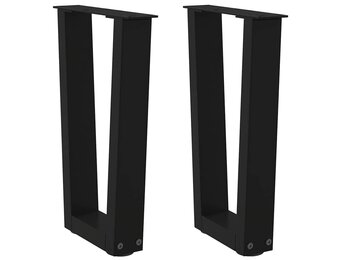 VidaXL Salontafelpoten 2 stuks V-vormig Zwart - 33% Korting!