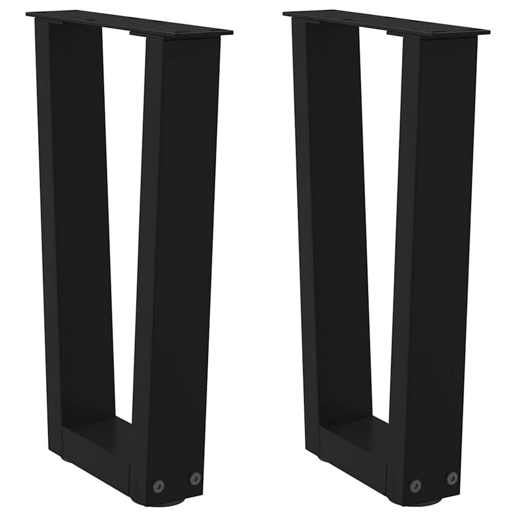 VidaXL Salontafelpoten 2 stuks V-vormig Zwart - 33% Korting!