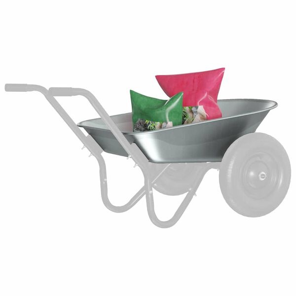 Vervangbare Kruiwagenbak (Zilver, 90x63x28 cm) - 53% Korting!