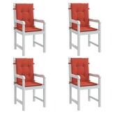 4x Stoelkussen Gemêleerd Rood 100x50x4 cm - 34% Korting