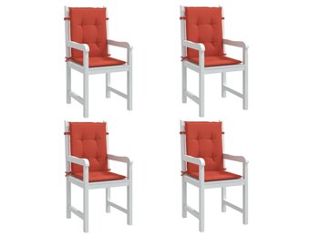 4x Stoelkussen Gemêleerd Rood 100x50x4 cm - 34% Korting
