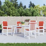 4x Stoelkussen Gemêleerd Rood 100x50x4 cm - 34% Korting
