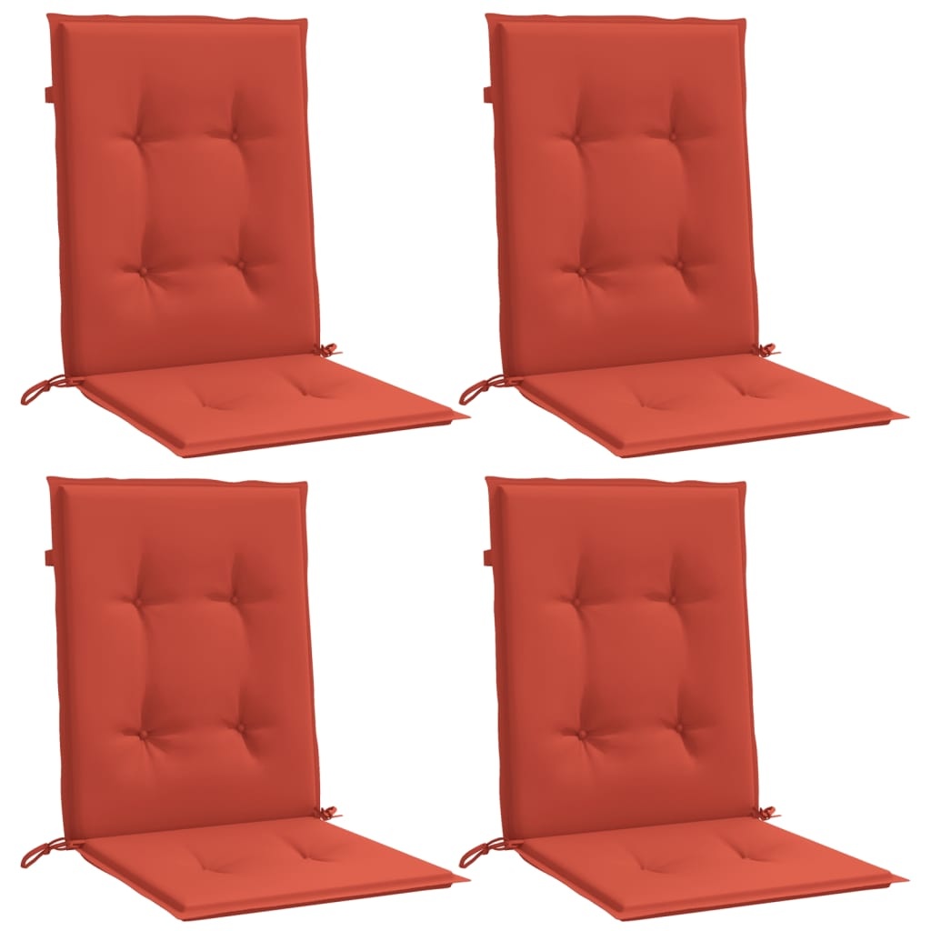 4x Stoelkussen Gemêleerd Rood 100x50x4 cm - 34% Korting