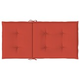4x Stoelkussen Gemêleerd Rood 100x50x4 cm - 34% Korting