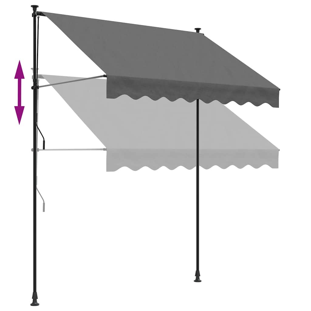Uittrekbare Luifel Antraciet 200x150 cm - 34% Korting!