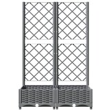Lichtgrijze Plantenbak met Latwerk 80x40x121,5 cm - 34% Korting